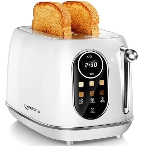 Selected 4 Slice Toaster Extra Wide Slots Toasters for Kitchen Apartment Essentials White Expertly Made
