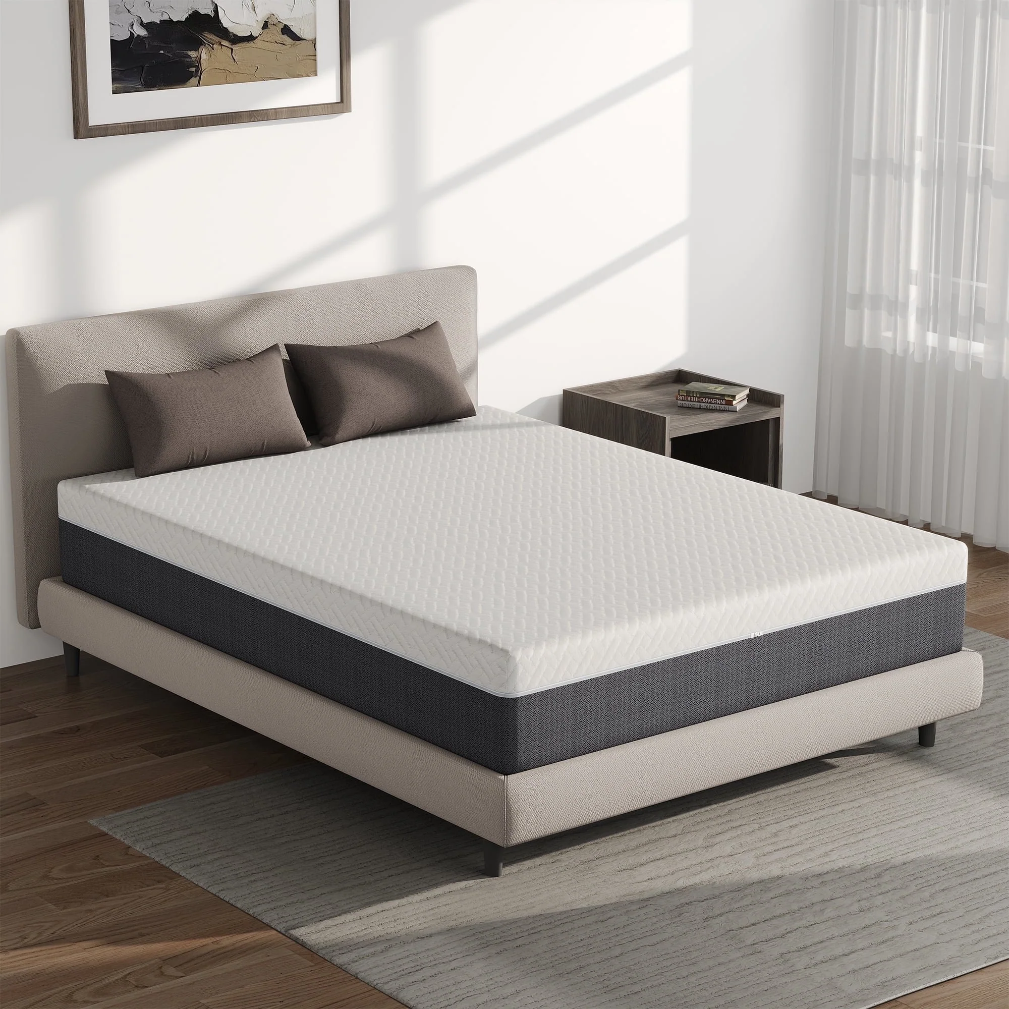 Official BEHOST 10 inch King Size Mattress CertiPUR-US Memory Foam hybrid Bed Mattress Eco-Friendly Fire-Retardant Reinforced Edge Support Carefully Designed