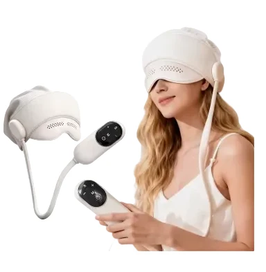 Contemporary Graphene Heating Head Eye Massager Air Pressure Hot Compress for Relaxation Sleep Support Stress Relief Responsible