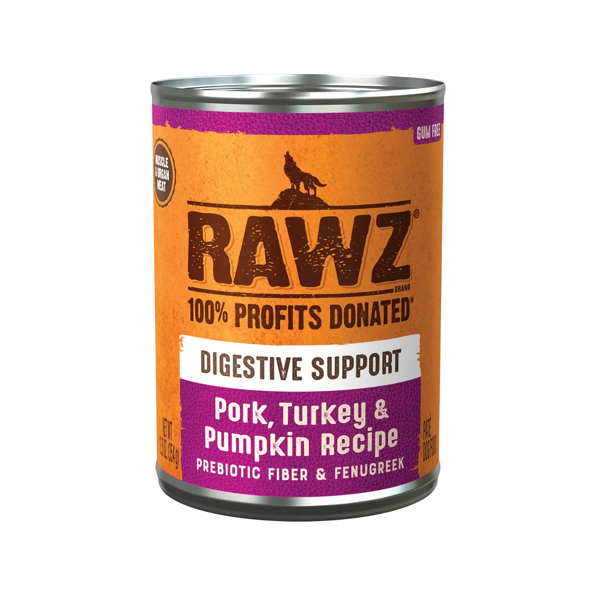 Easy-to-Use Rawz Digestive Support Pork Turkey and Pumpkin Wet Dog Food 12.5oz Flexible