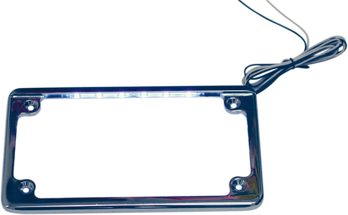 Elegant Custom Dynamics LED License Plate Frame - Chrome LPF-HRZ-C-LP Solid