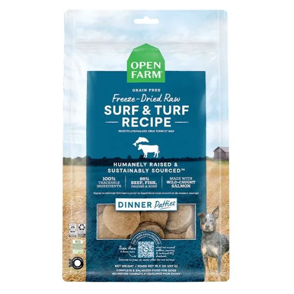 Breathable Open Farm ze-Dried Surf Turf Patties Dog Food Open Farm ze-Dried Surf Turf Patties Dog Food Trusted