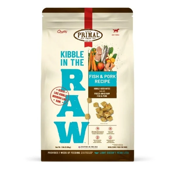 Smart Primal Kibble In The Raw Dog Food - Fish Pork Recipe Primal Kibble In The Raw Dog Food - Fish Pork Recipe Authentic