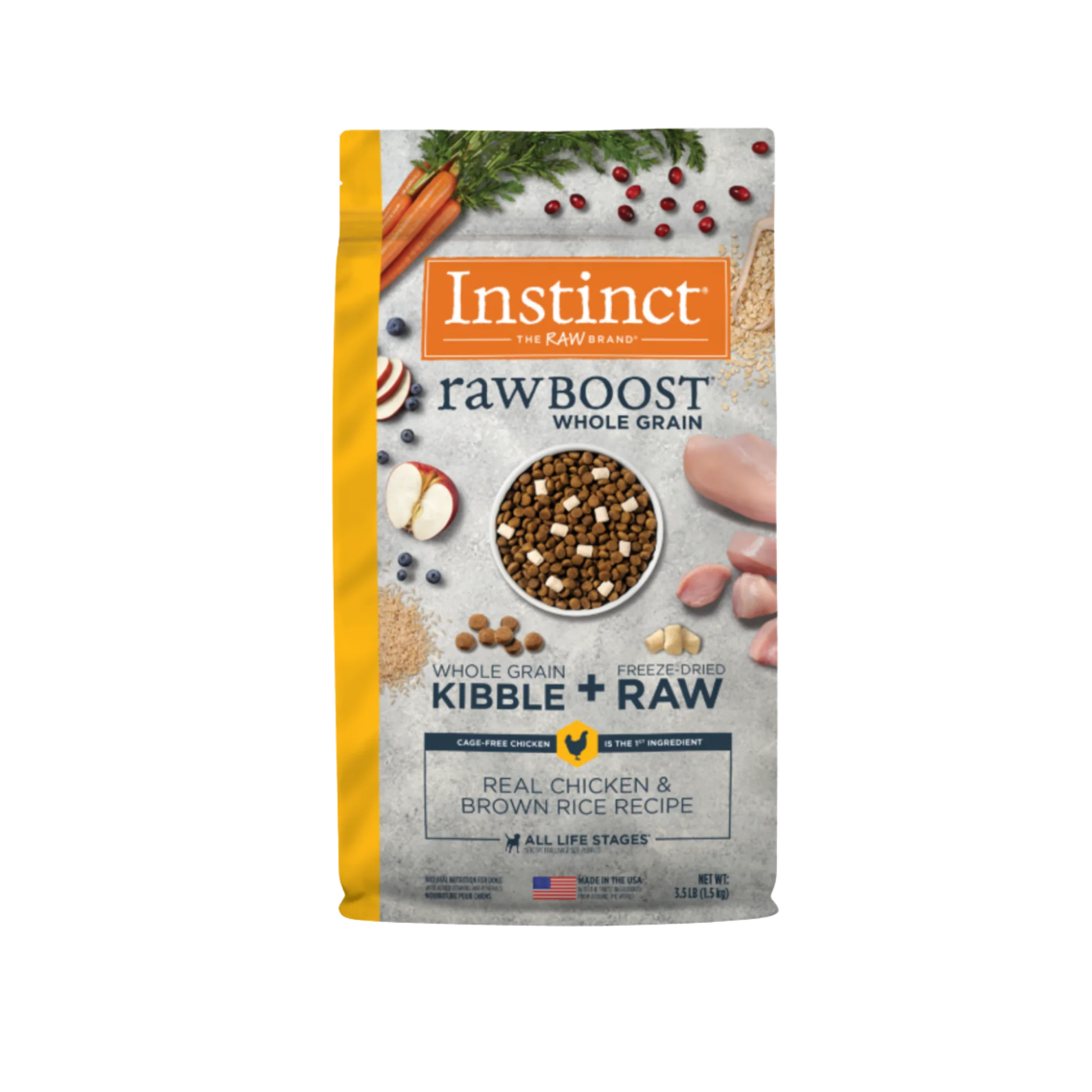 Effective Instinct RawBoost Whole Grain Chicken Brown Rice Recipe Dry Dog Food Recyclable