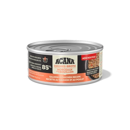 Casual Acana Salmon Chicken Chunks in Broth - Wet Cat Food Acana Salmon Chicken Chunks in Broth - Wet Cat Food Fine Crafted
