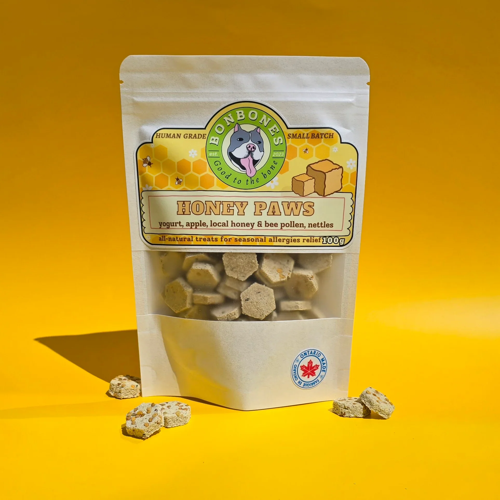 Organic BonBones Honey Paws Functional Dog Treats BonBones Honey Paws Functional Dog Treats Excellent