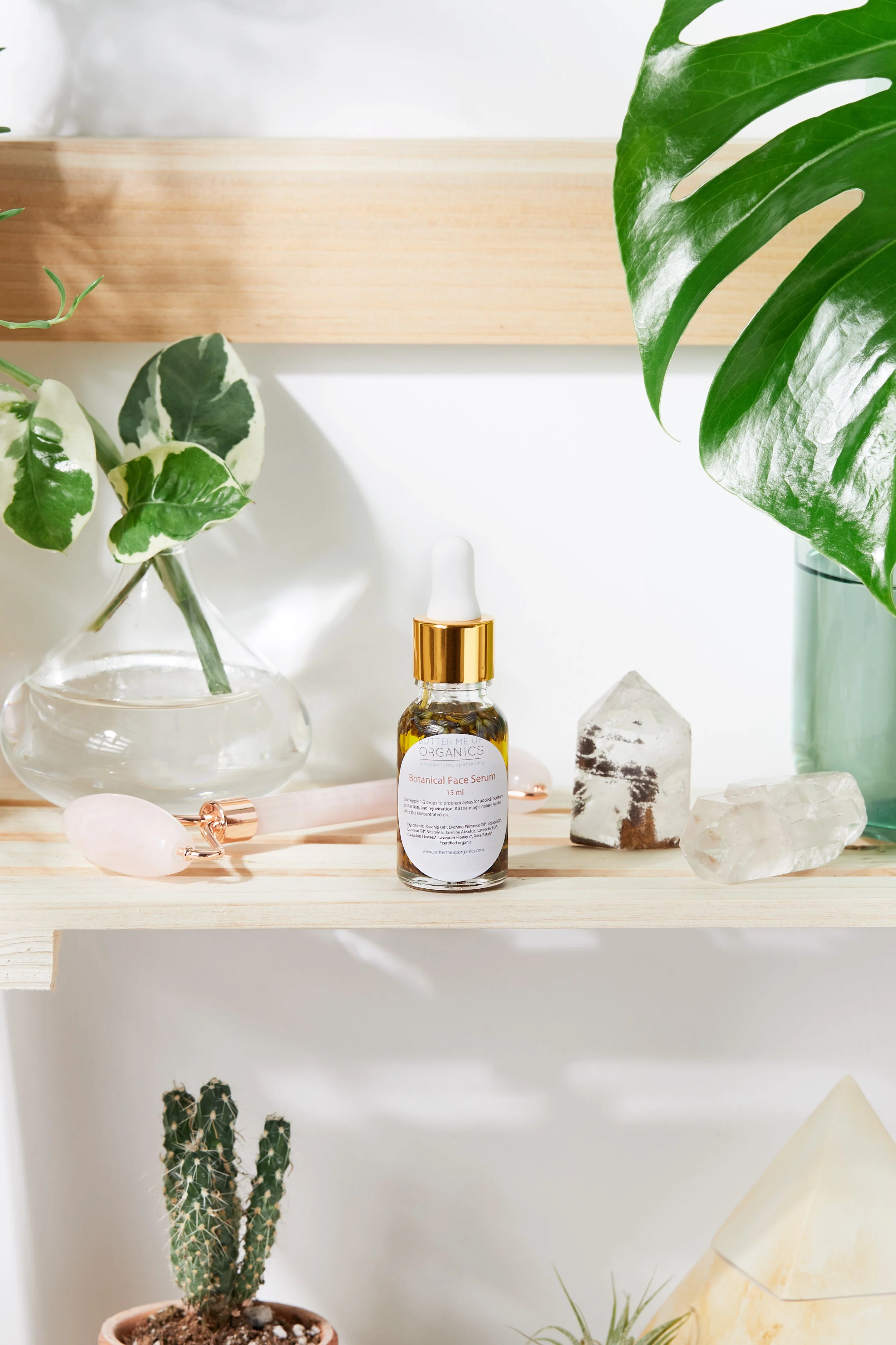 Soft Anti Aging Youth Serum Facial Serum Butter Me Up Organics Botanical Serum Herbal Oil Fine Lines Wrinkles Face Oil Organic Minimalist