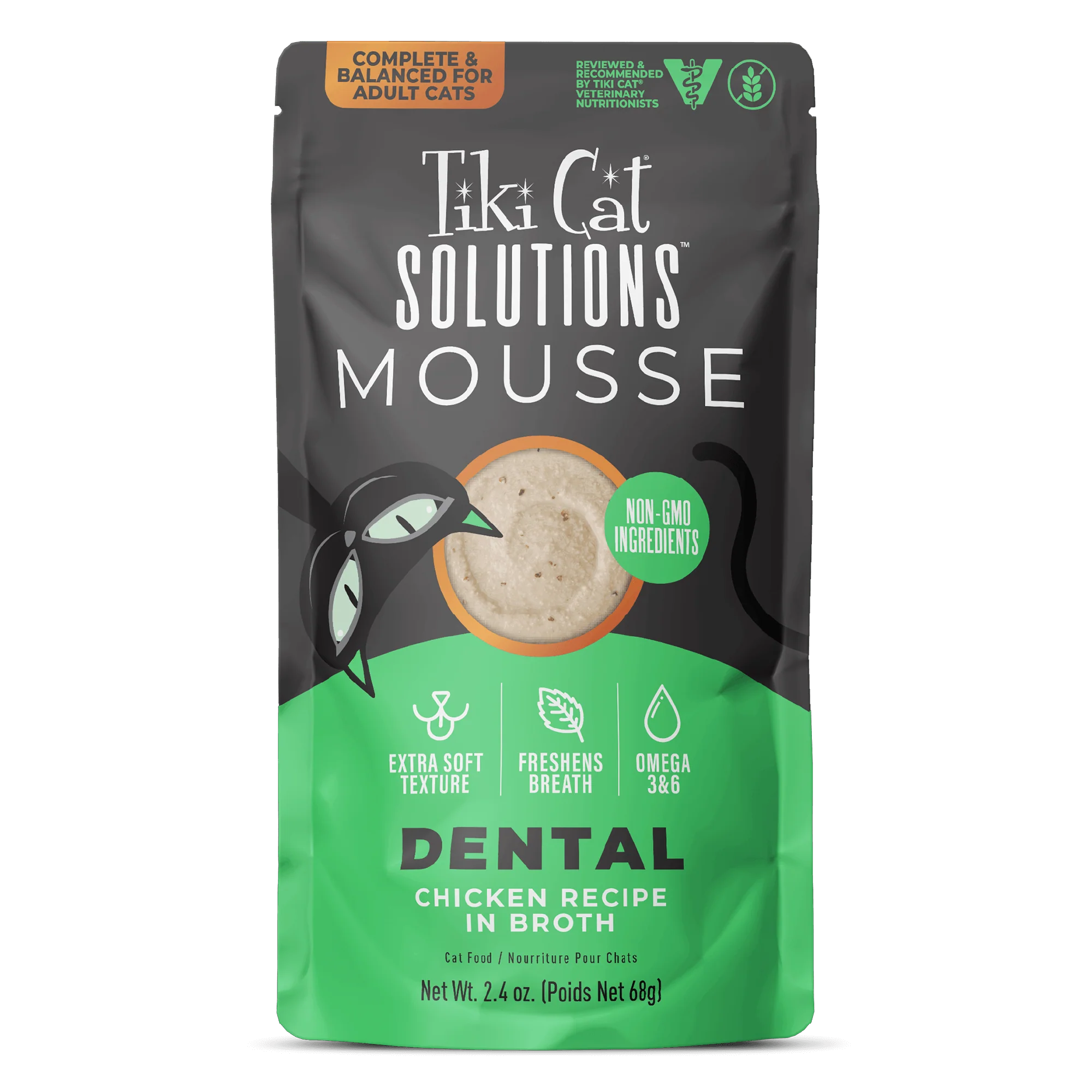 Safe Tiki Cat Solutions Mousse - Dental Chicken - Wet Cat Food Tiki Cat Solutions Mousse - Dental Chicken - Wet Cat Food Professional