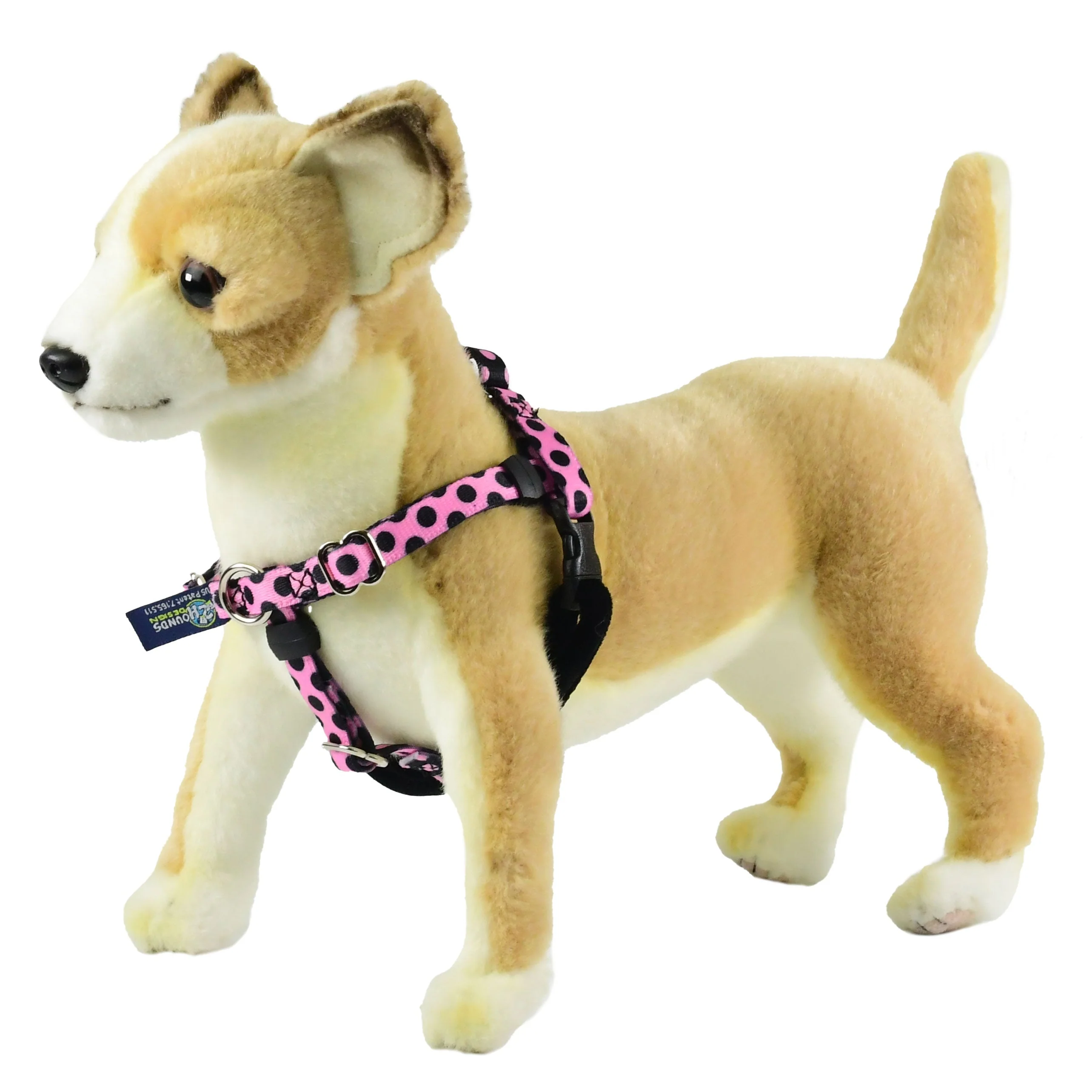 Selected XXSmall Pink Black Polkadots dom No-Pull Harness 13 -16 Chest Artisan
