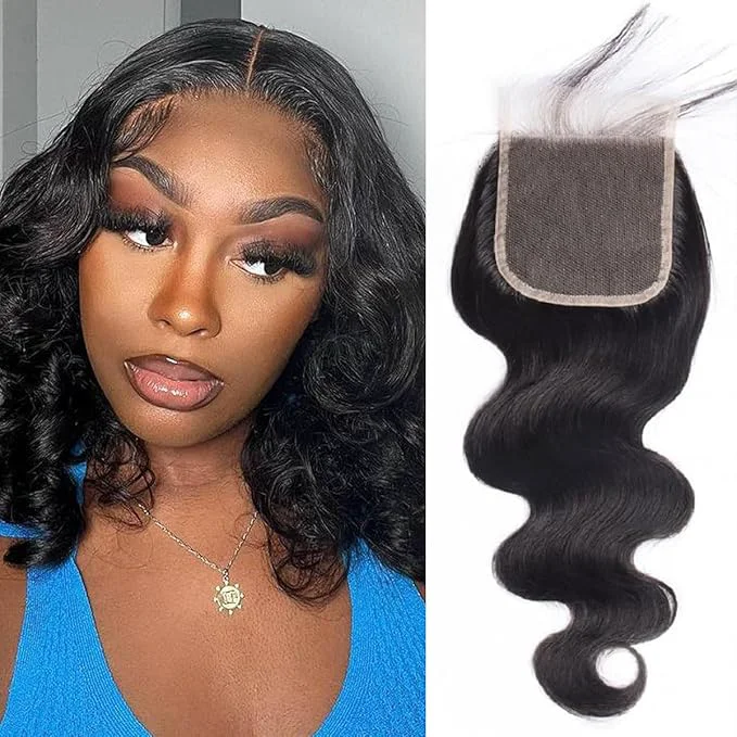 Versatile Selina 5x5 Lace Closure Body Wave Human Hair Unprocessed Human Hair Pre Plucked Wiht Baby Hair Brazilian Virgin Hair Part Closure Natural Black Color 16 InchAbout ThisOverview Trendy