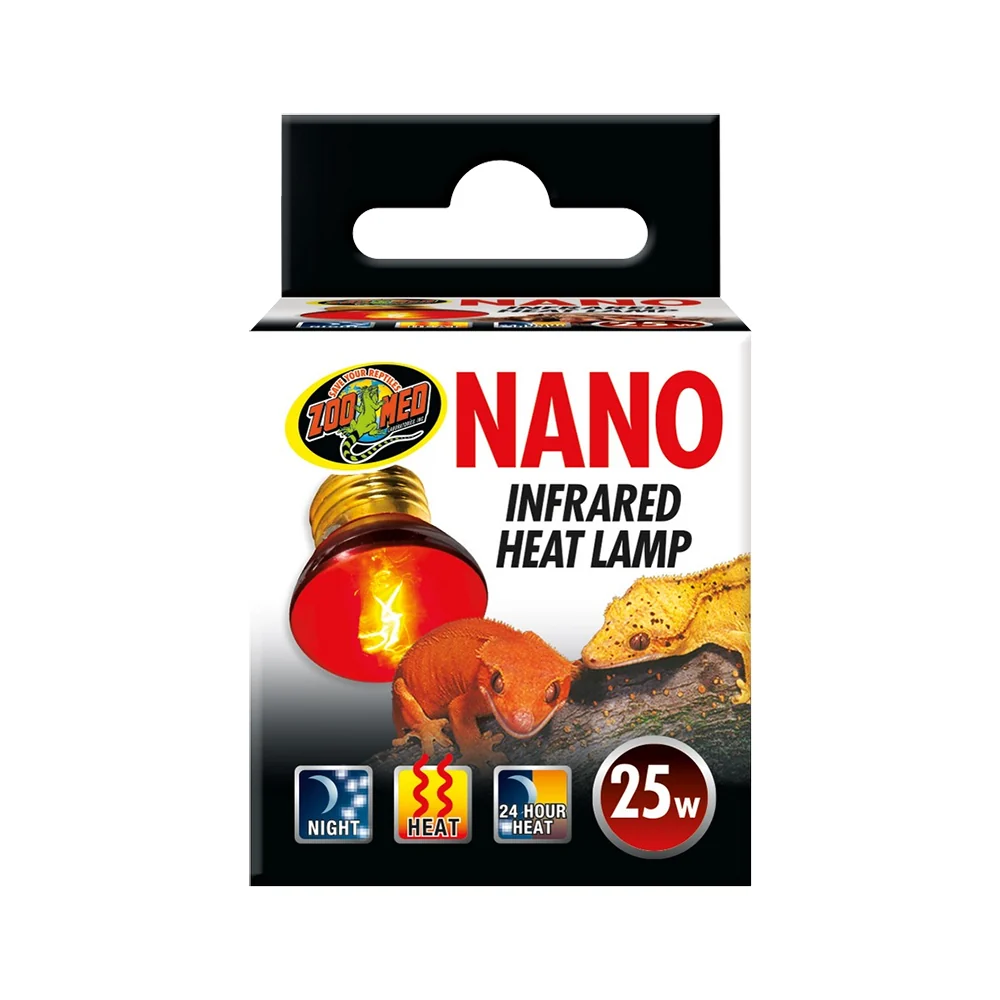 High-Performance Zoo Med Nano infrared Heat Lamp 25W Green
