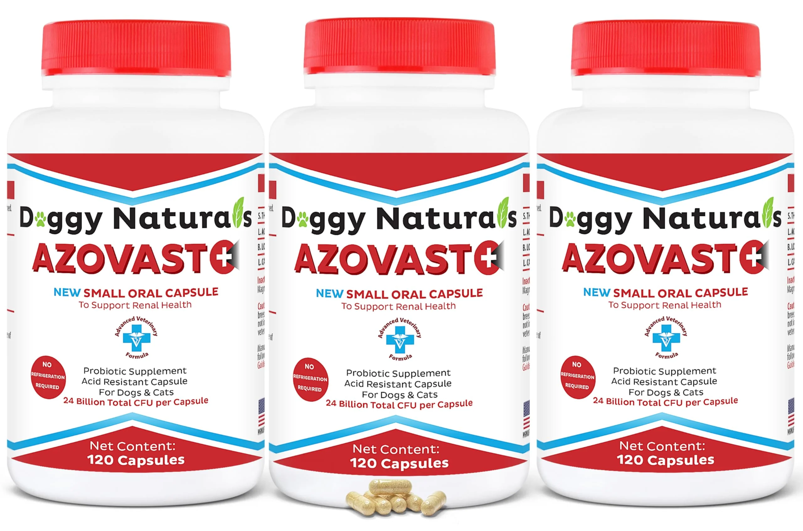 Top-Quality Pet Health Pharma Azovast Plus Kidney Health Supplement for Dogs Cats – 360 Caps No Refrigeration Flexible