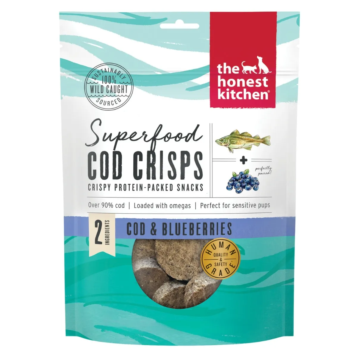 Elite Honest Kitchen Superfood Cod Crisps Cod Blueberry Dog Treat Honest Kitchen Superfood Cod Crisps Cod Blueberry Dog Treat Trusted