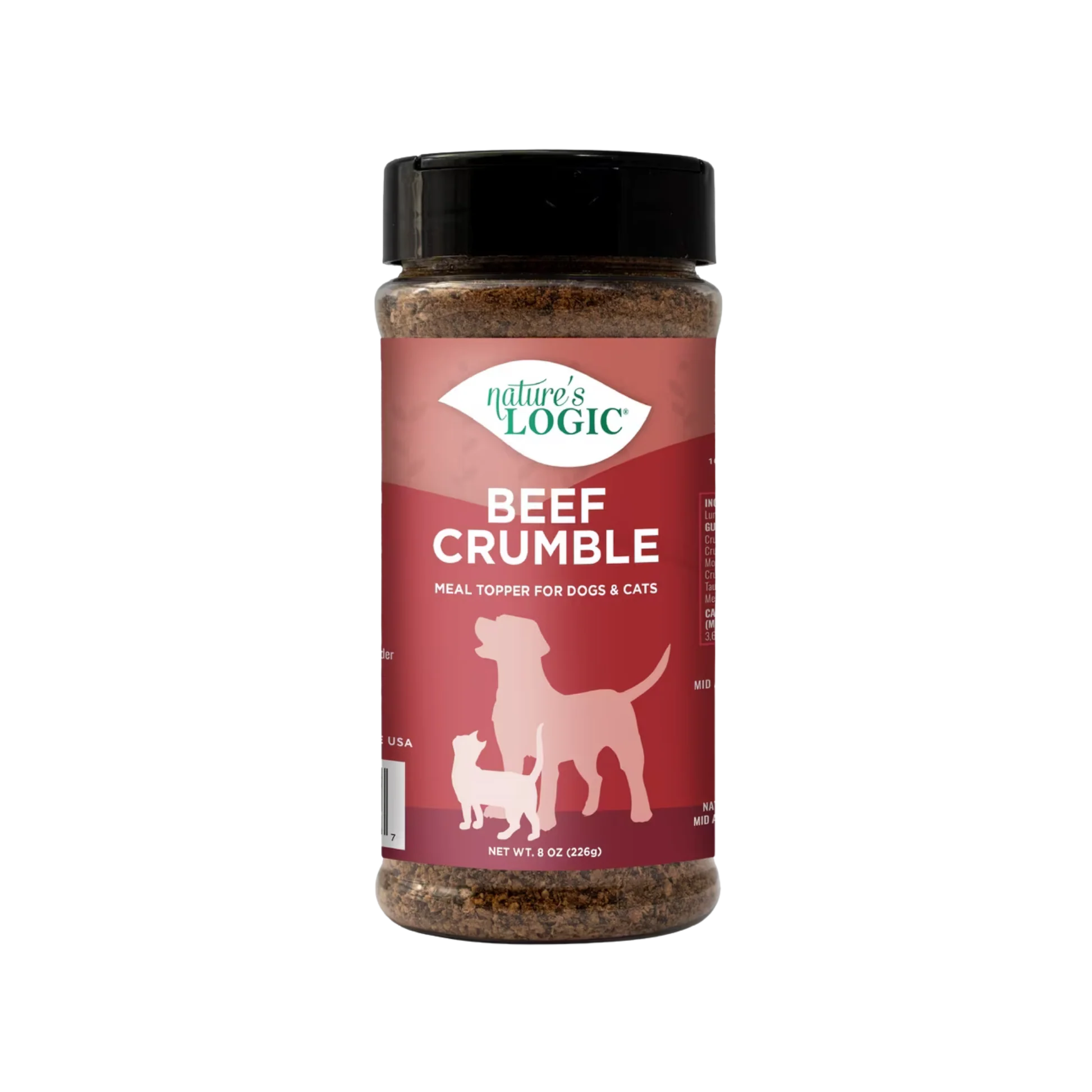 User-Friendly Nature's Logic Beef Crumble Meal Topper for Dogs and Cats 8oz Fine Crafted