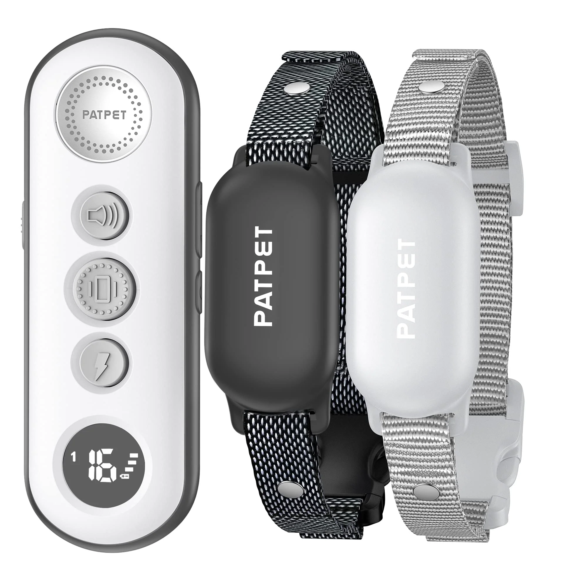 Carefully Designed PATPET Shock Collar for Dogs 10–120lbs — 4000ft Range IPX7 Waterproof Remote for 2 Dogs High-End