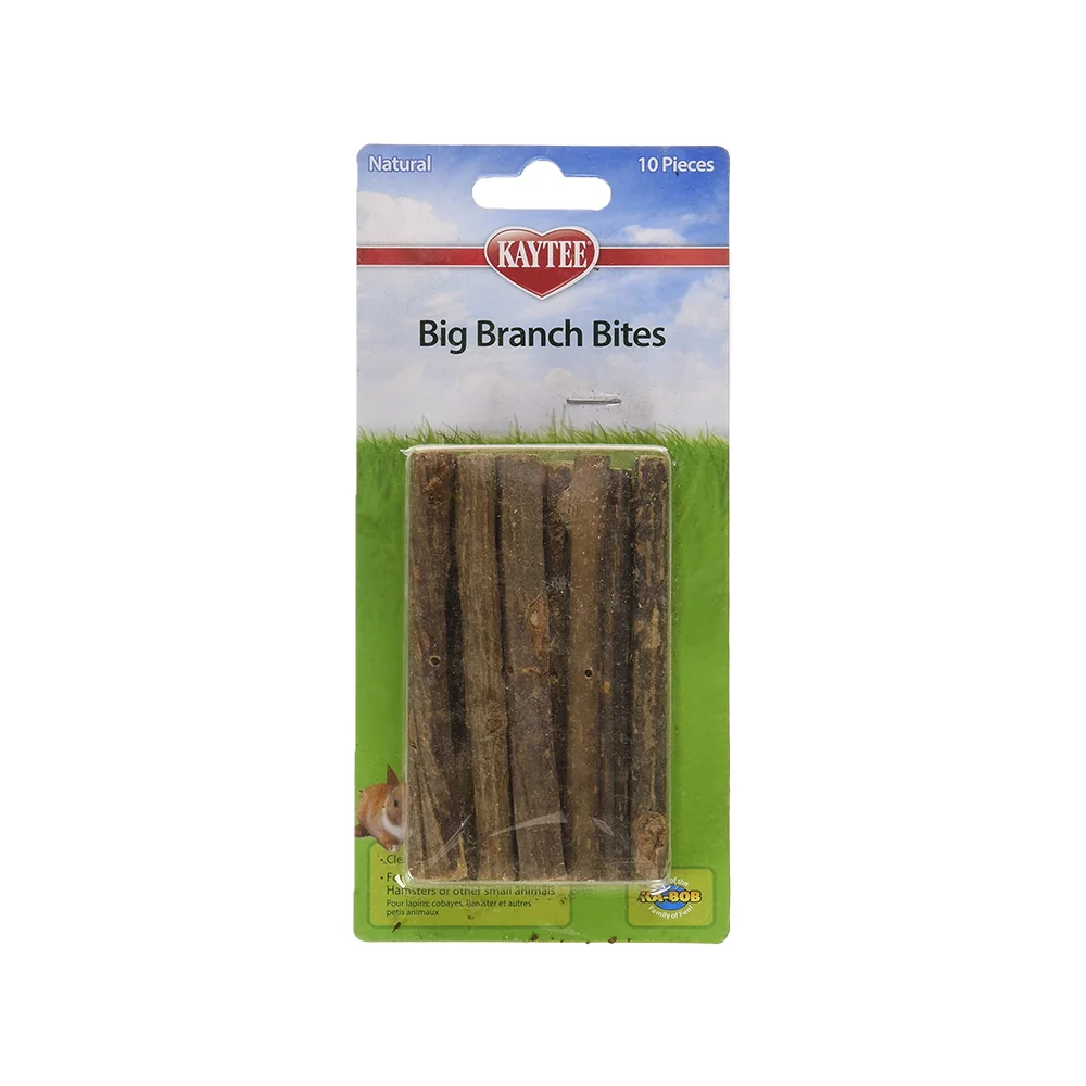 Relaxed Kaytee Natural Big Branch Bites for Small Animals 10 Count Carefully Designed