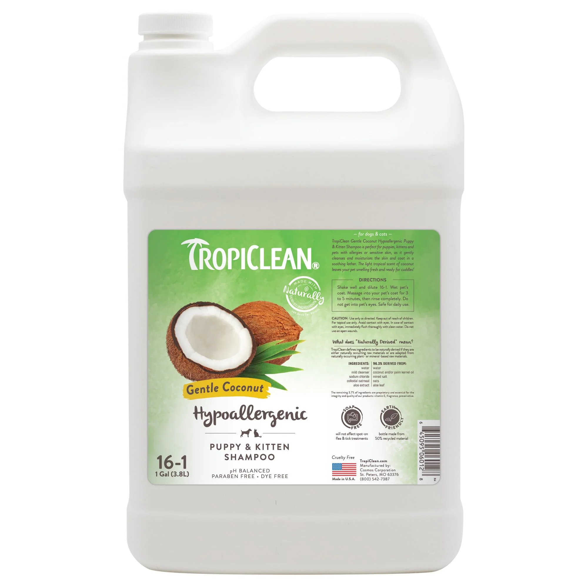 Selected TropiClean Gentle Puppy Shampoo – Hypoallergenic for Sensitive Skin USA Made 1 Gallon User-Friendly