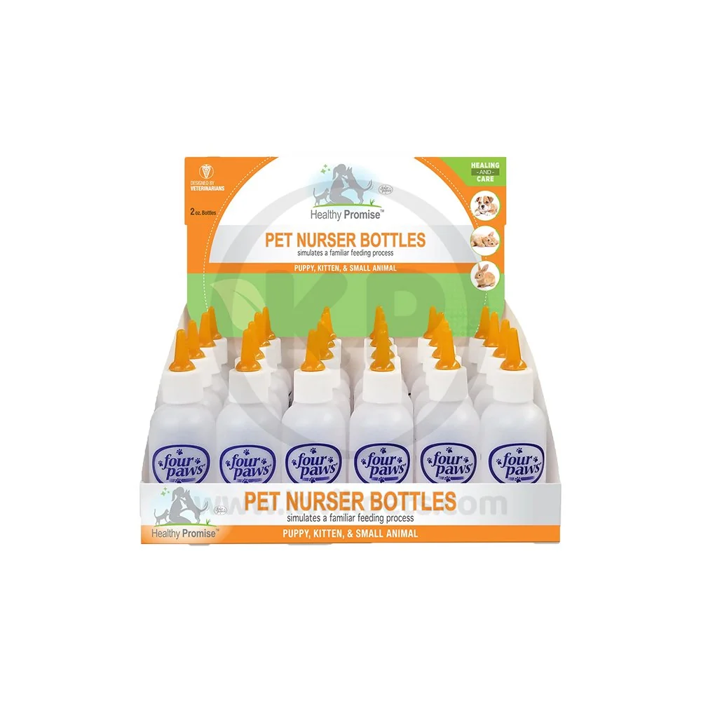 Green Four Paws Healthy Promise Puppy Kitten Small Animal Nurser Bottles 24 Count Contemporary
