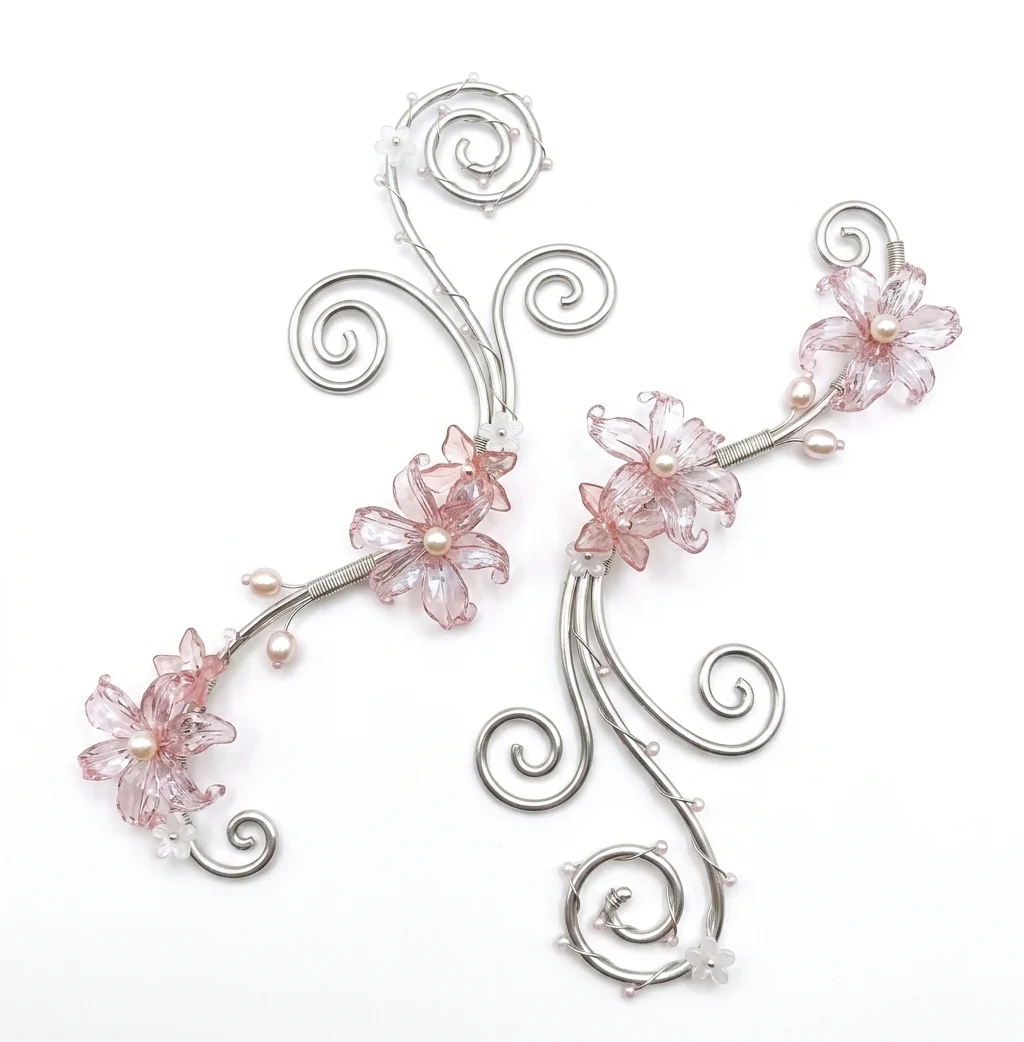 Unique Women's Fashion Hollow Out Iris Flower Armlet Cuff Bracelet Premium Material