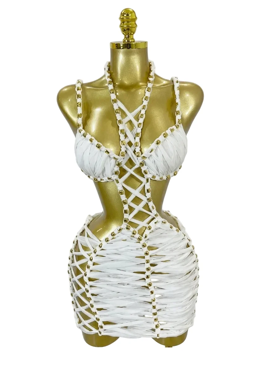 Practical Women's Fashion Halter Neck Hollow Backless Mini Party Dress Relaxed