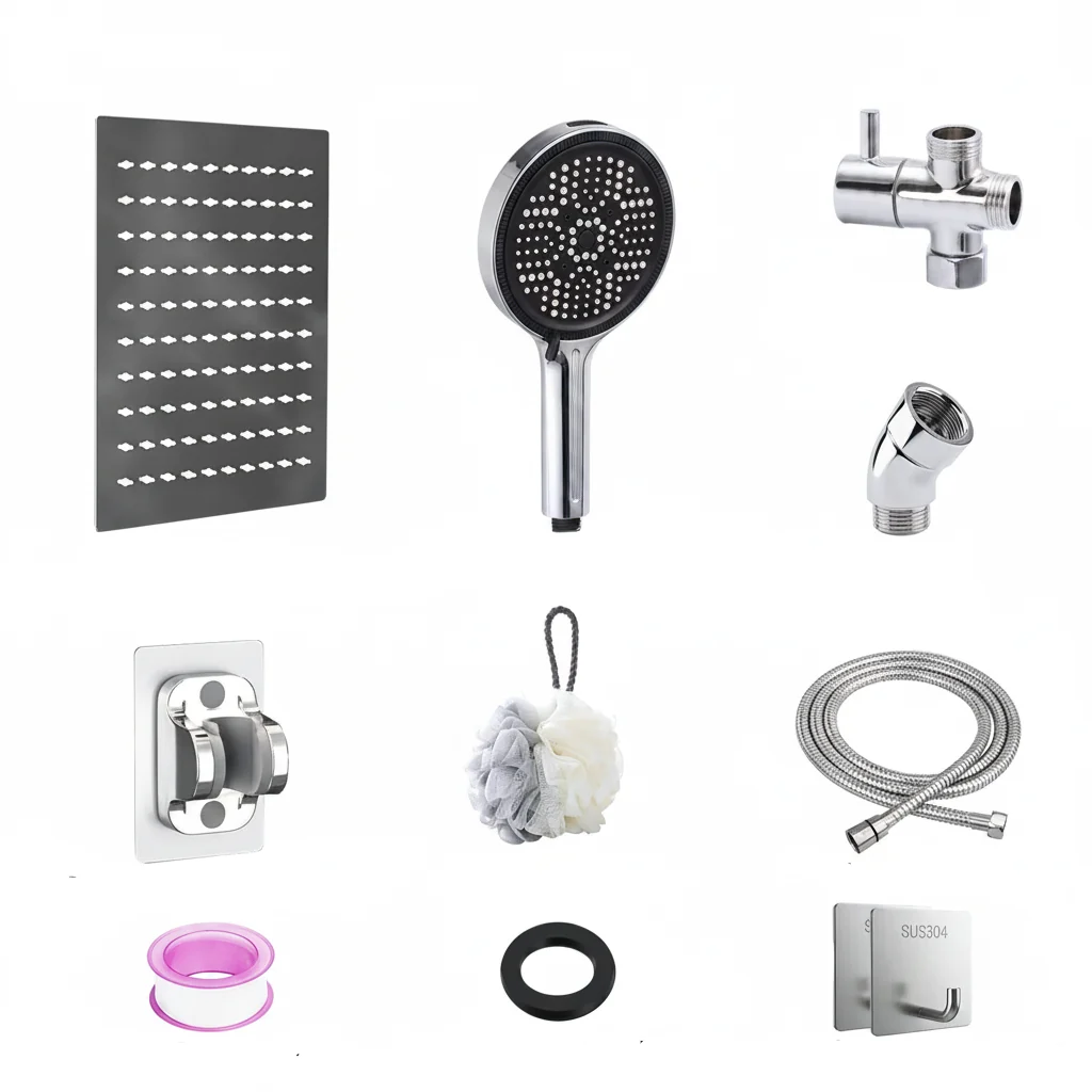 Premium Material Stainless Steel Rain Shower Head and Handheld Spray Combo Proven