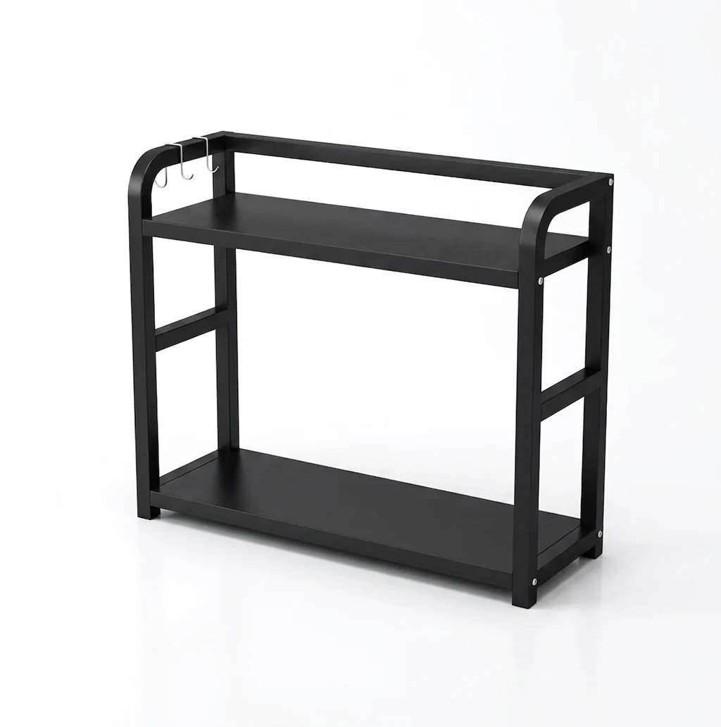 Authentic 2 Tier Metal Countertop Shelf and Multipurpose Kitchen Storage Organizer Refined