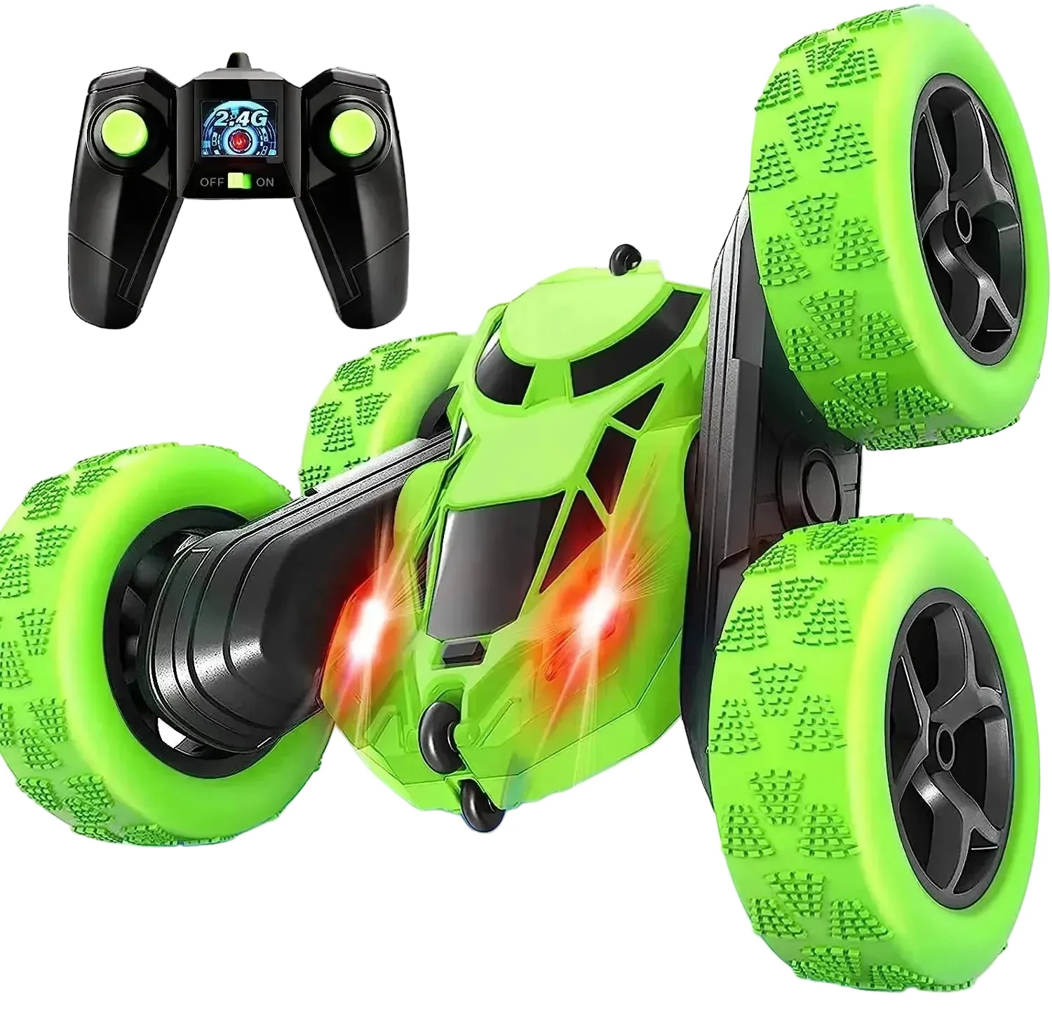 Professional Kids 2.4G Double Sided Flip RC Stunt Car Toy Set Certified