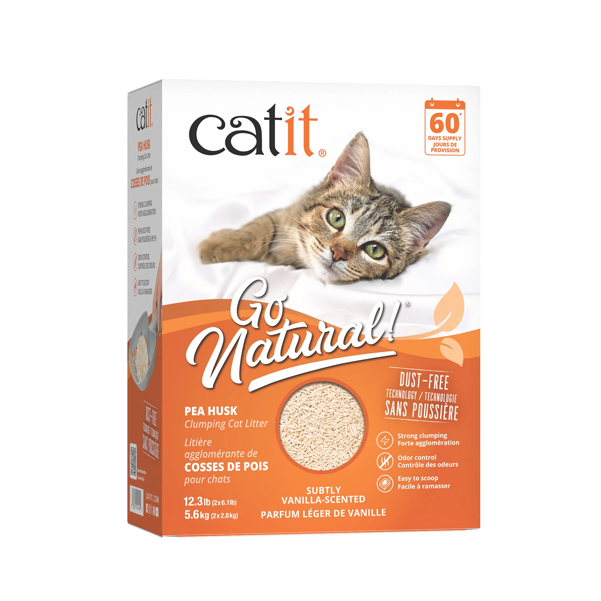 Verified Catit Go Natural Pea Husk Clumping Cat Litter Flexible