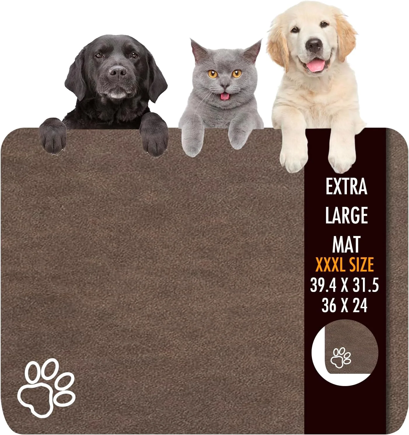 Certified Dog Food Mat 36 x 24 Extra Large Absorbent Dog Mat for Food and Water Non Skid Cat Bowl Mat No Stains Quick Dry for Pet Water Dispenser Pet Supplies for Messy Drinkers Green