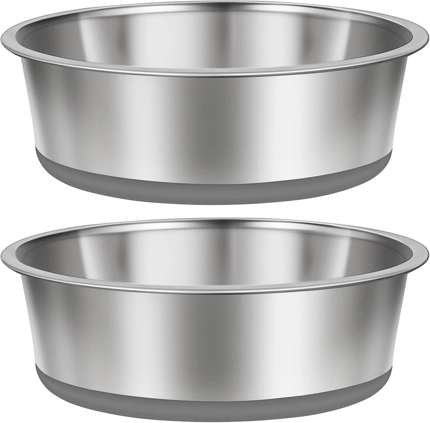 User-Friendly Taglory 2 Cup Stainless Steel Dog Bowls Set of 2 for Food and Water Silicone Base Anti-Slip Rust Resistant Extra Thick Metal Dog Bowl for Cats and Puppies 17oz Gray Powerful