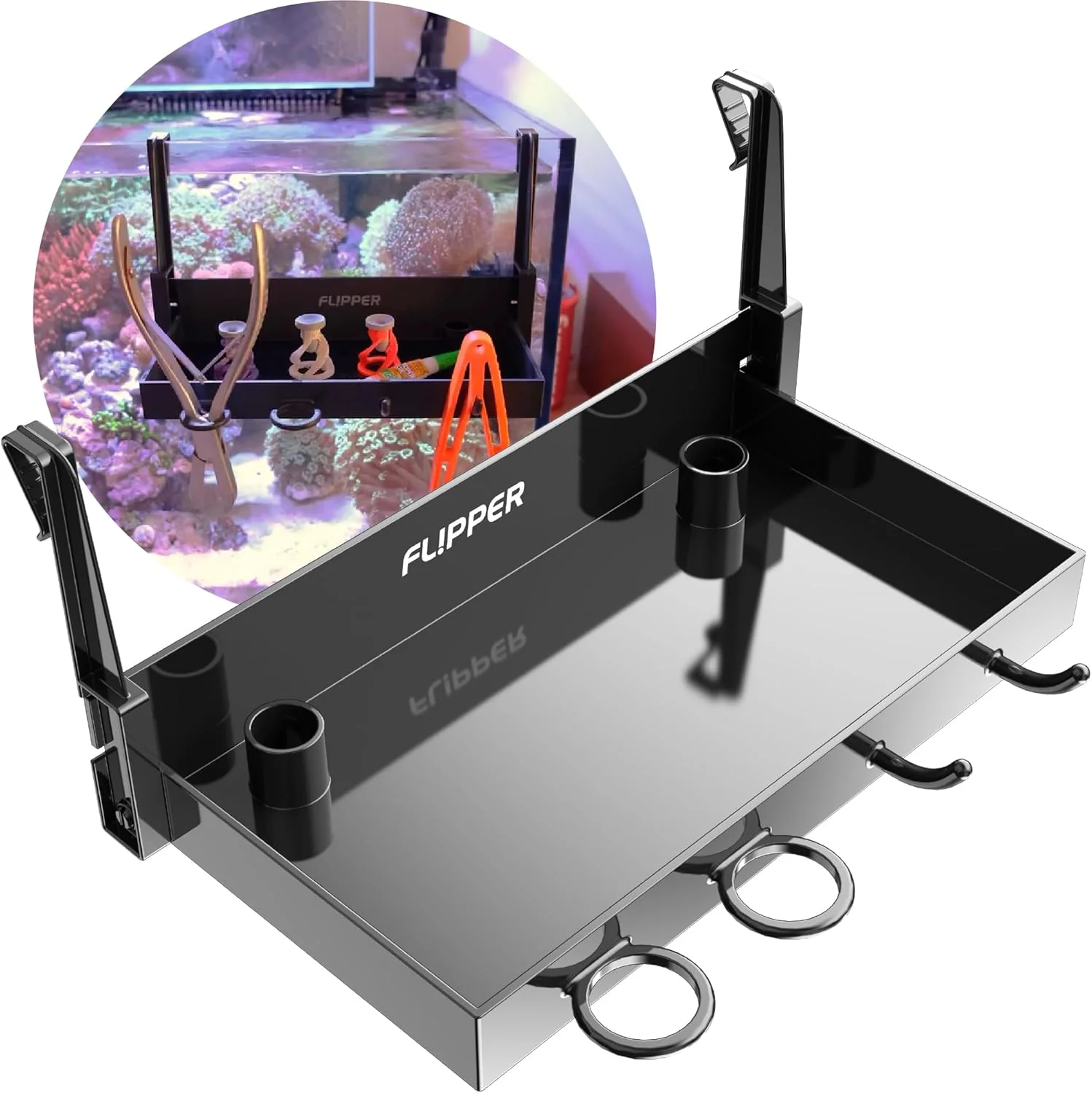 Classic Flipper Tank Buddy Workspace and Utility Tray for Rimless Aquariums Smart