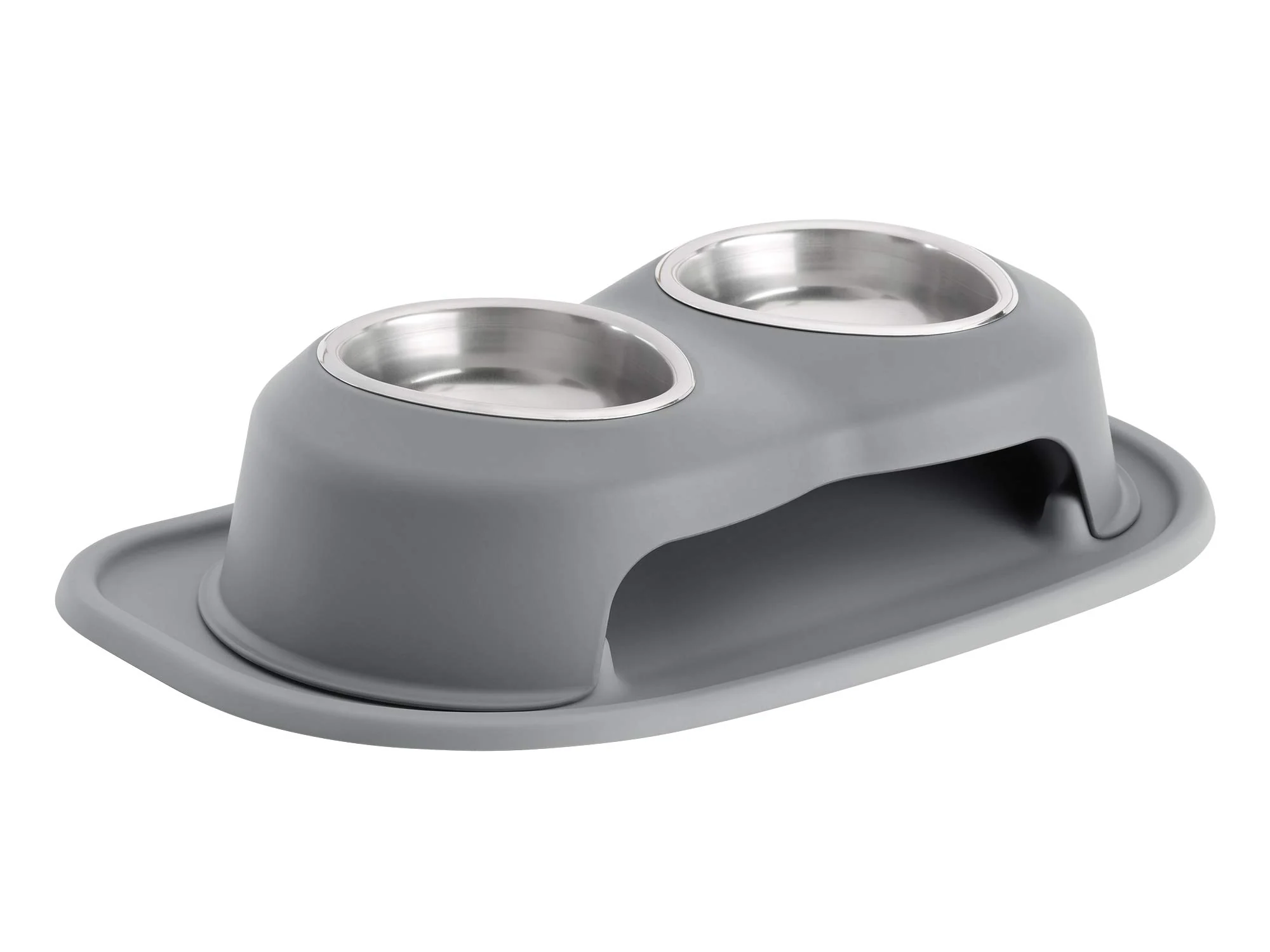 Trendy WeatherTech Double High Pet Feeding System – d Bowls 4-Inch High Dark Grey Fashionable