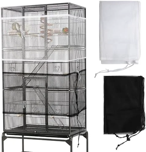 Trendy 2 Pack Bird Cage Seed Catcher Guard Bird Cage Cover Heavy Duty Adjustable Premium Material