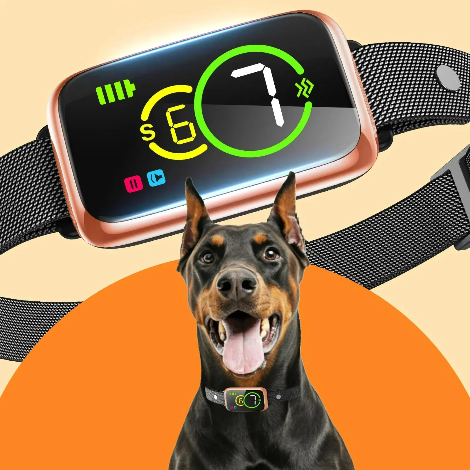 Premium NQQHNN 1S Stop Barking Smart Collar – Humane Beep Vibration 7 Sensitivity Levels IP67 Waterproof Green