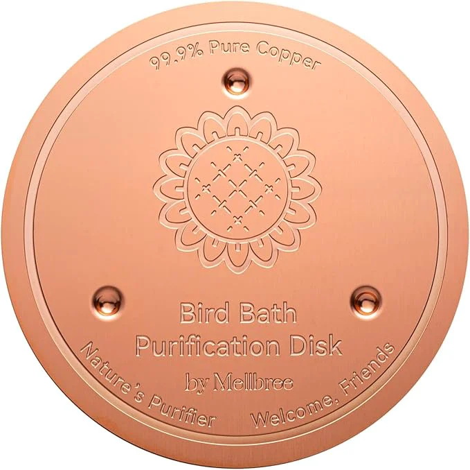 Verified Mellbree Bird Bath Copper Disk 0.6mm Reinforced 99.99 Pure Copper Cleaning Functional