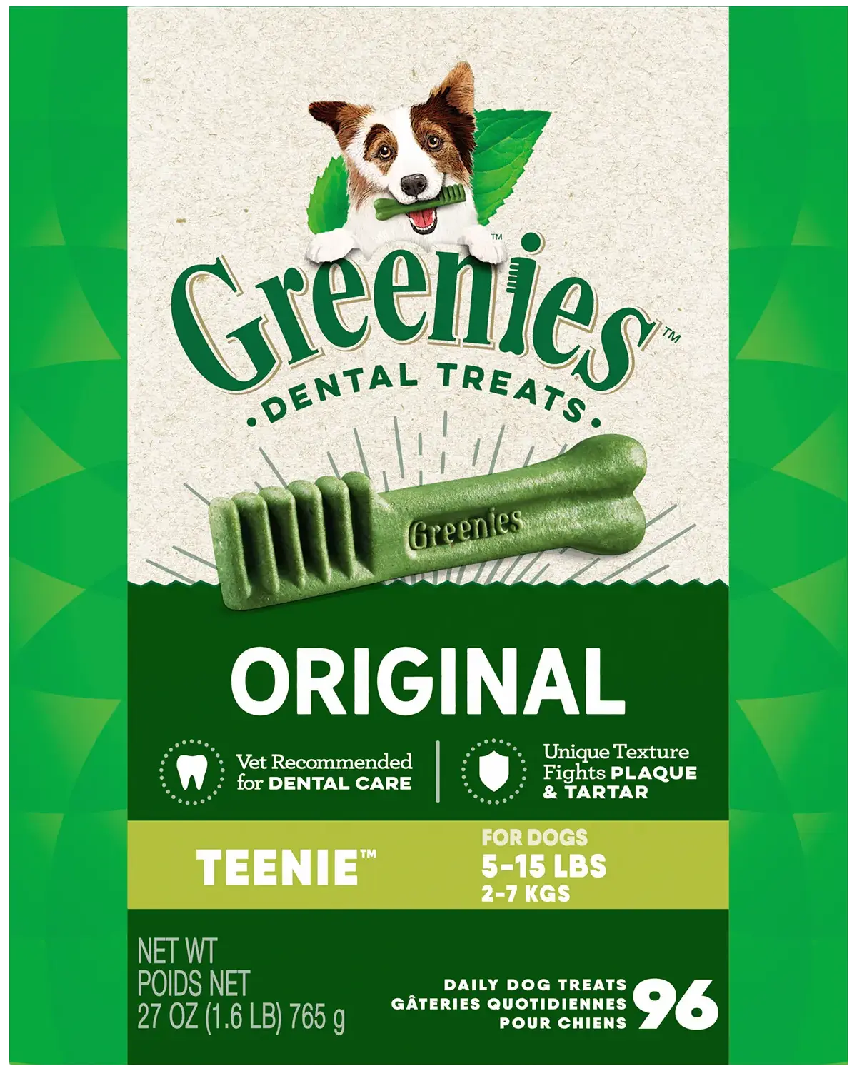 Advanced Greenies Dog Dental Treats Teenie 27-oz 96 Count Functional