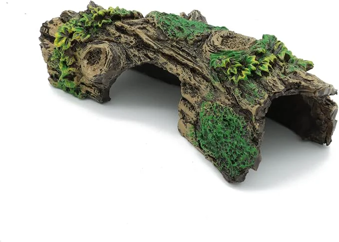 Advanced JIH Aquarium Decorations Resin Hollow Tree Trunk Ornament Bettas House Cave Solid