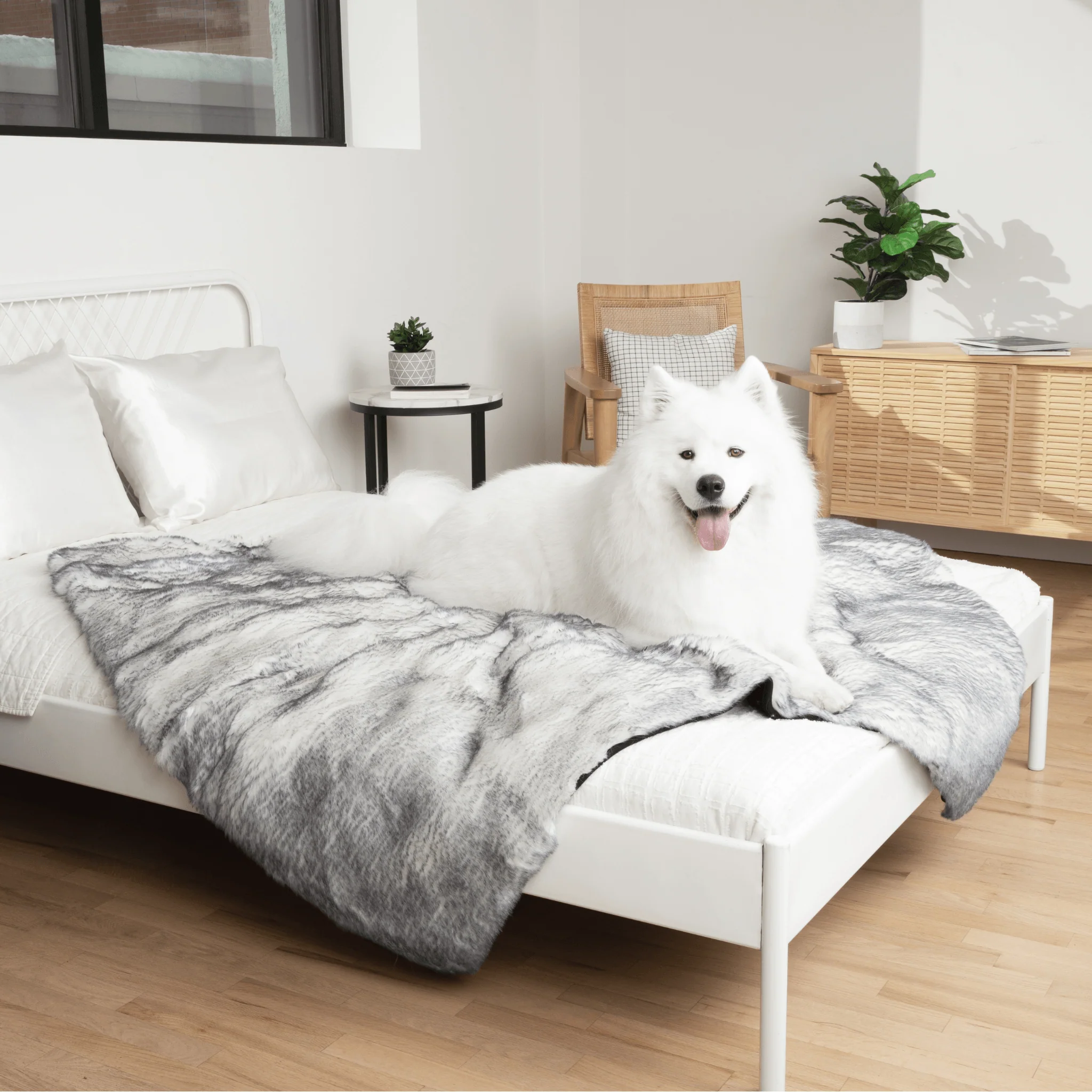 Specialty PupProtector™ Luxe Waterproof Faux Fur Blanket - Ultra Plush Arctic Fox Enhanced