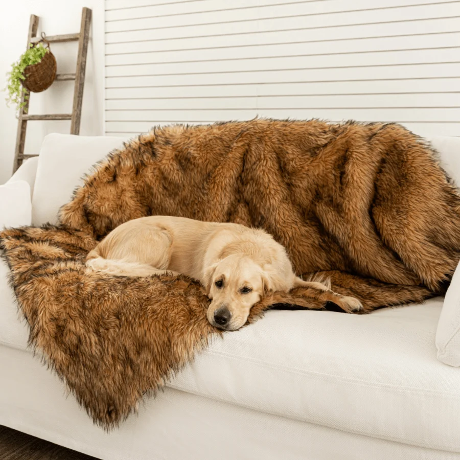 Carefully Designed PupProtector™ Waterproof Throw Blanket - Sable Tan Pure