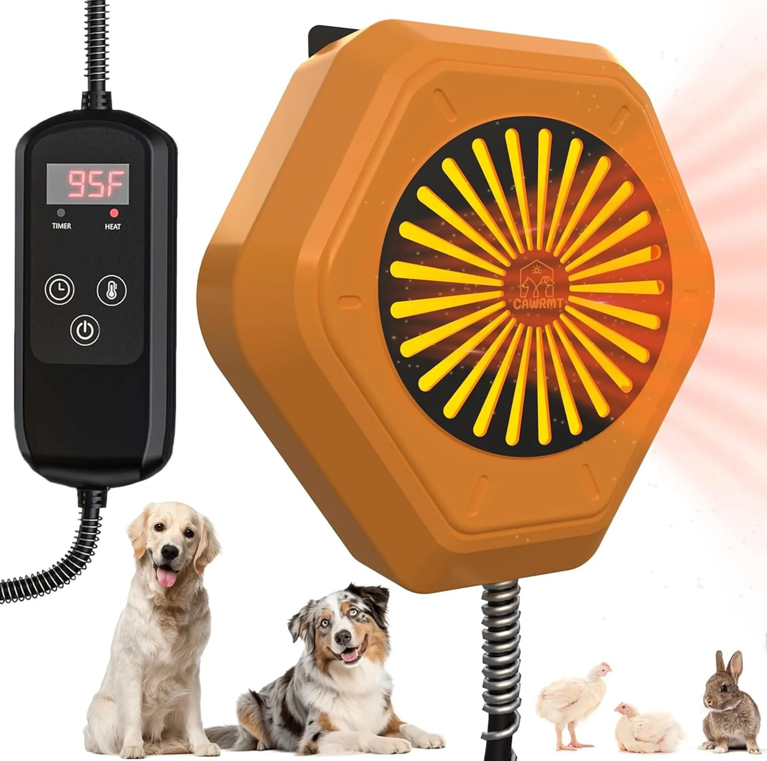 Solid Engtesy 800W Dog House Heater – Safe Outdoor Pet Warmth with Overheat Protection 9.8ft Anti-Chew Cord Premium Material
