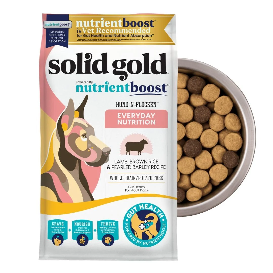 Proven Solid Gold Lamb Dog Food Dry for Adult Senior Dogs – High-Protein Kibble with Probiotics Omega-3 Unique