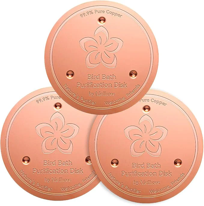User-Friendly Mellbree 3-Pack Bird Bath Copper Disk 0.6mm Reinforced 99.99 Pure Copper Refined