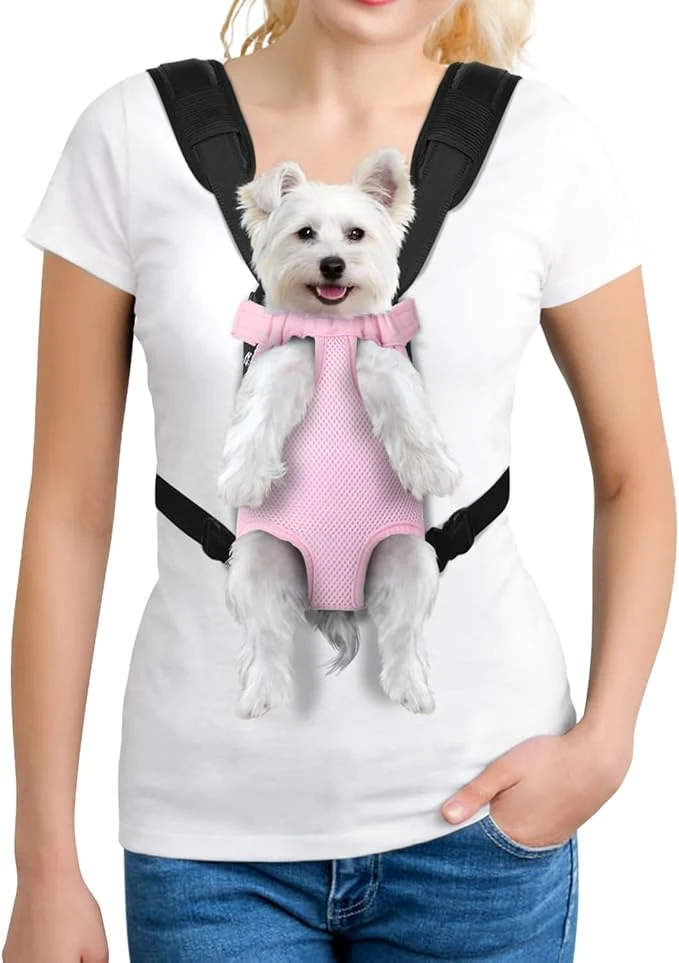 Breathable YUDODO Pet Dog Carrier Backpack Adjustable Dog Front Carrier Legs Out Easy-Fit Responsible