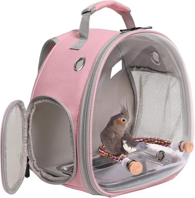 Lightweight Small Bird Travel Backpack Carrier Cage Backpack to Transport Backpack Carrier Responsible