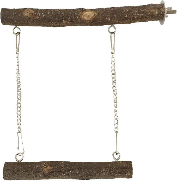 Casual Bird Swing Parrot Perch Stand Natural Wood Stand Parrot Cage Toys Artisan