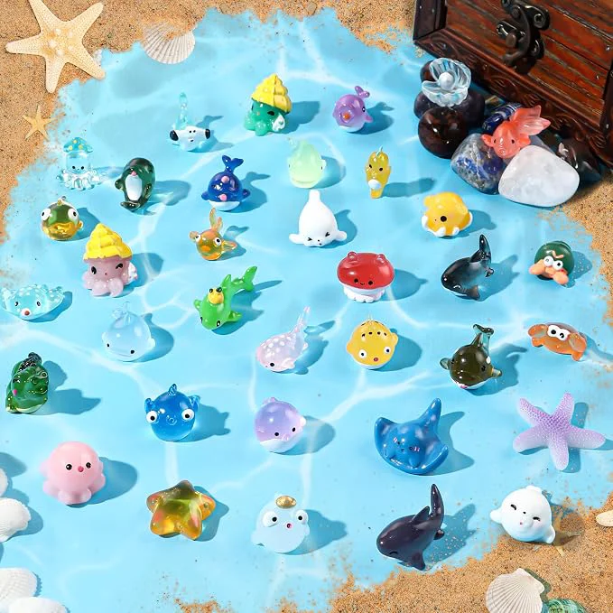 Carefully Designed DIYDEC 36pcs Mini Ocean Resin Animals Tiny Sea Animals Figurines Marine Dependable