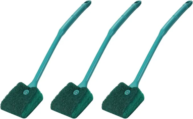 Stylish AQUANEAT 3pcs Fish Tank Cleaning Tools Aquarium Double Sided Sponge Brush Professional