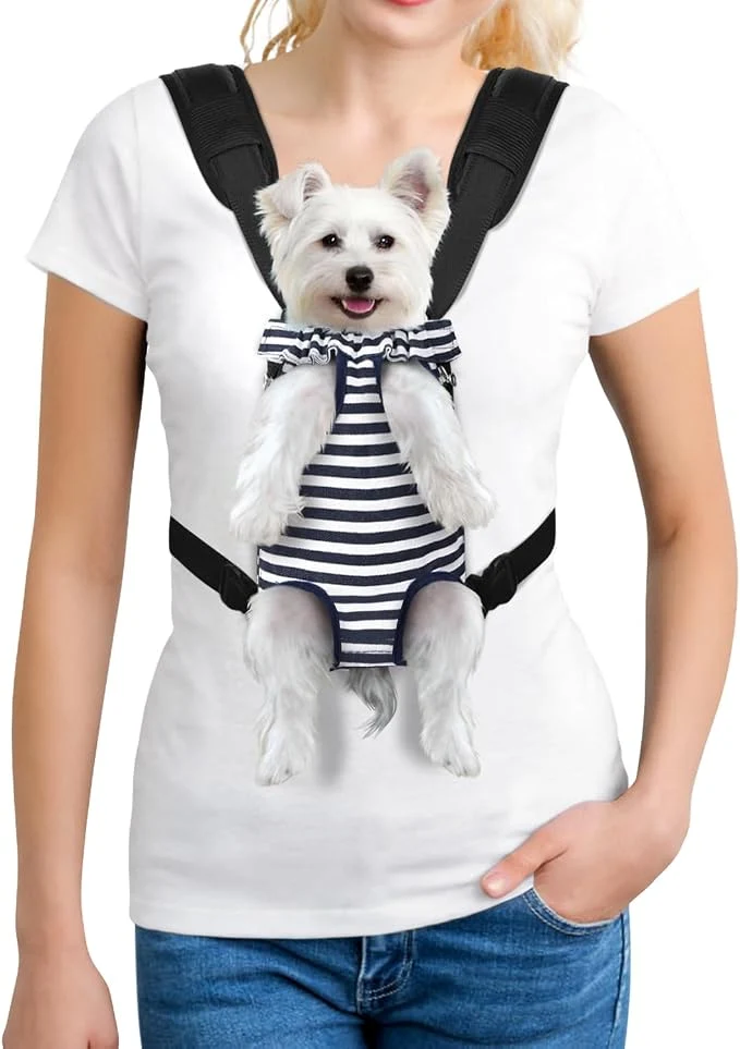 Stylish YUDODO Pet Dog Carrier Backpack Adjustable Dog Front Carrier Legs Out Easy-Fit Consistent