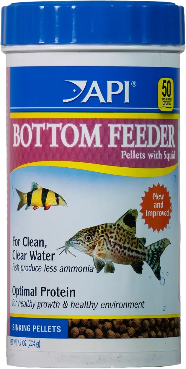 Traditional API Bottom Feeder Pellets with Squid Fish Food 7.9-oz High-Grade