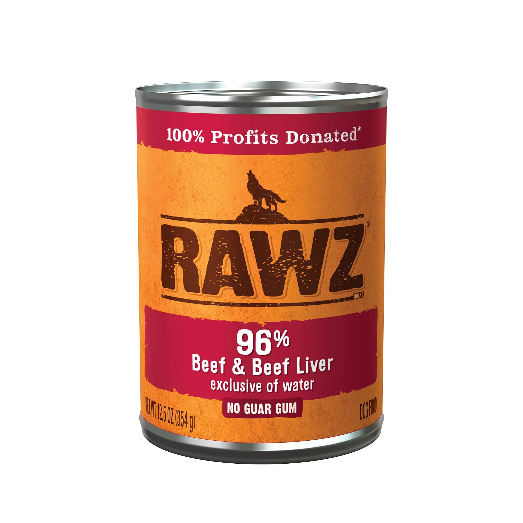 Fine Crafted Rawz 96 Meat Canned Dog Food – Beef Beef Liver 12 Pack 12.5 oz Cans Minimalist